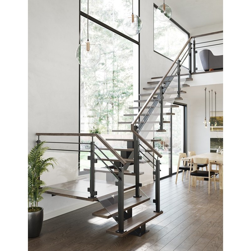 Escalier en verre et acier inoxydable PTC 200