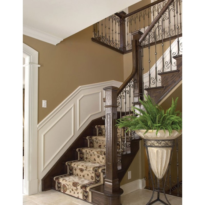 Escalier en bois et acier forgé H 015